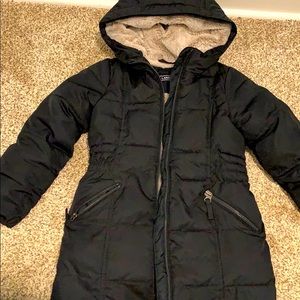 Lands end girls winter coat fur lined